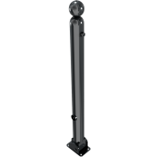 Ornamental bollard | Series 478B | � 76 mm | foldable, self-engaging lockto be fixed by plugs, with base plate 100 x 150 mm | with triangular locking mechanism acc. with DIN 3223 | without eyelet